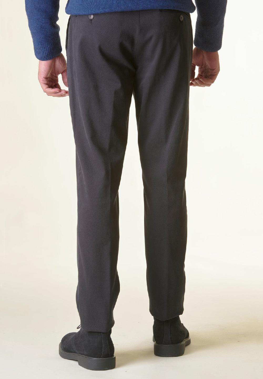 ﻿Angelico Pantalone blu navy armatura cotone slim Spedizione Gratuita