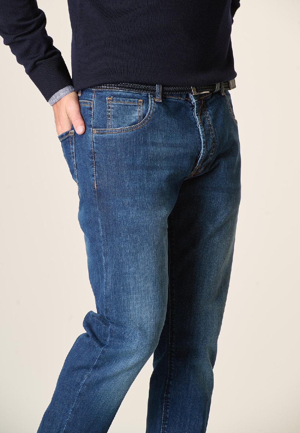 Angelico Jeans lavaggio scuro cotone stretch slim fit Acquista Ora