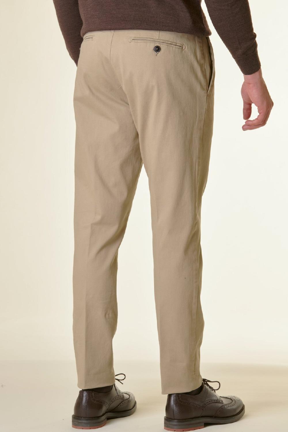 Angelico Pantalone sabbia twill stretch slim Consegna Veloce