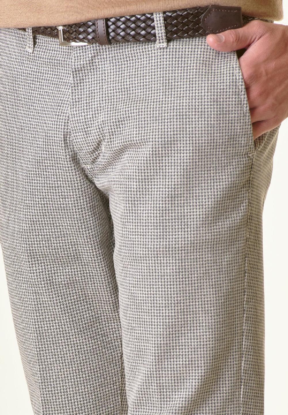 Angelico Pantalone gesso-nero piedpul regular Promozione Limitata