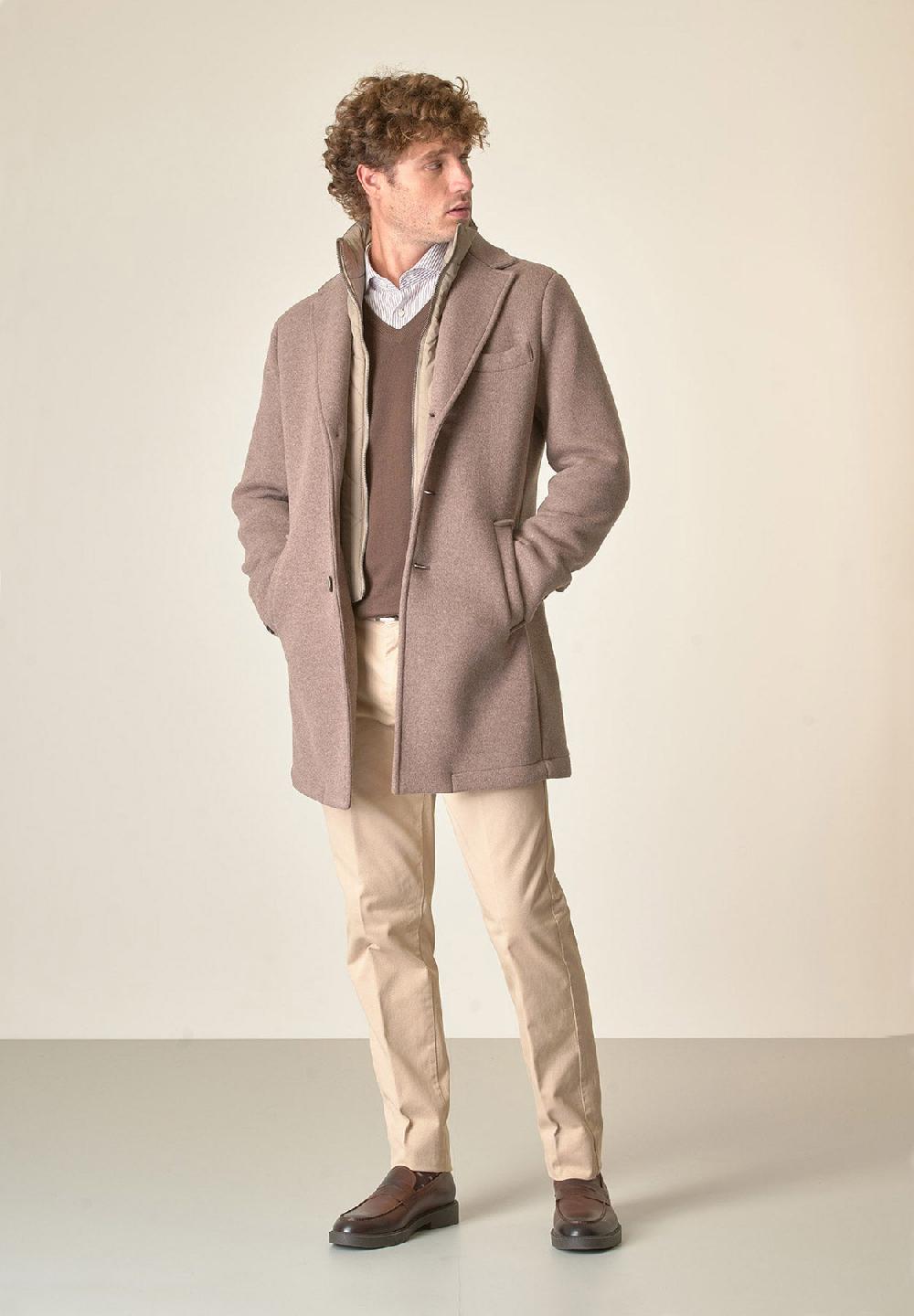 Angelico Cappotto nocciola sfoderato pettorina staccabile Prezzo Ridotto
