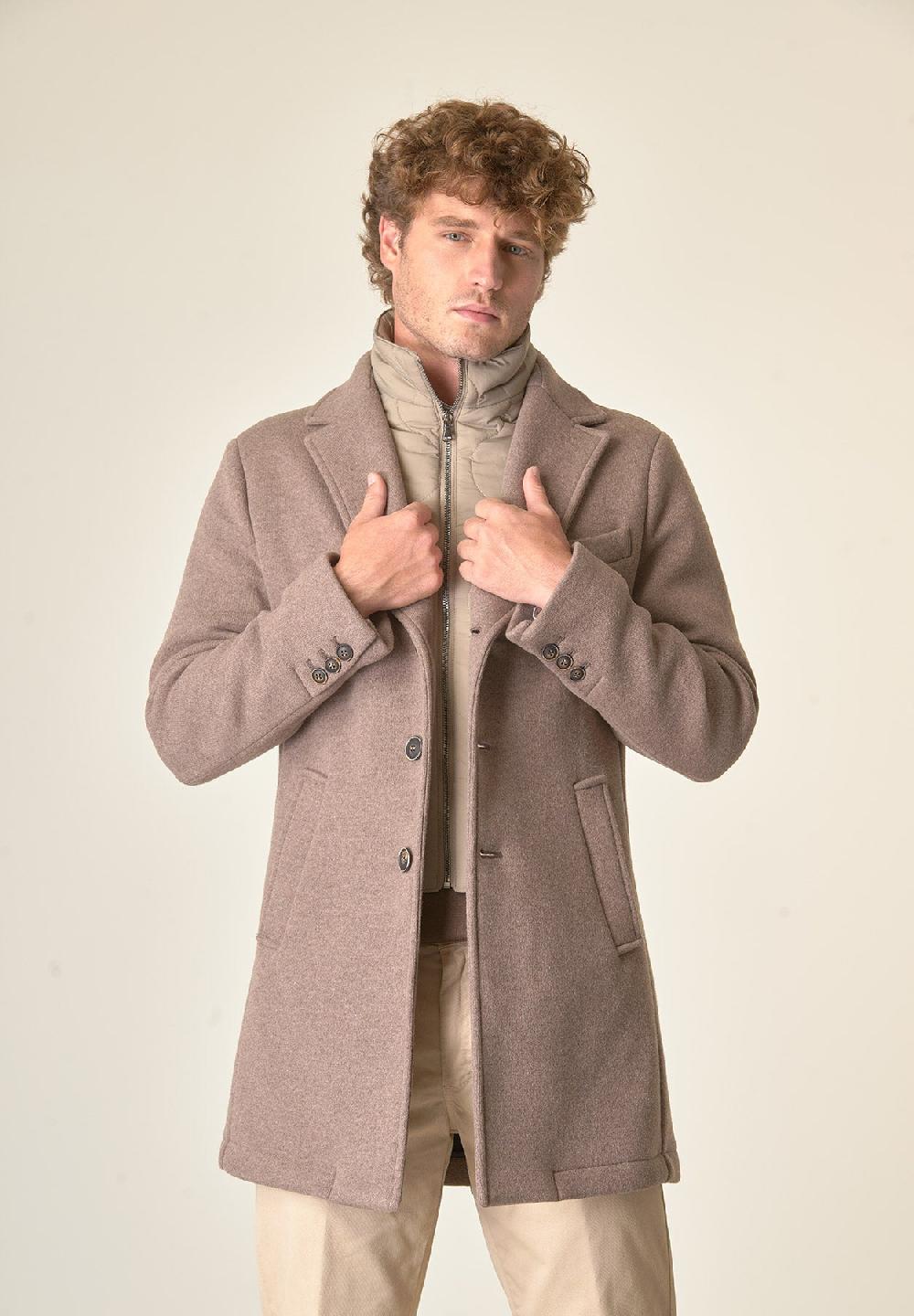 Angelico Cappotto nocciola sfoderato pettorina staccabile Prezzo Ridotto