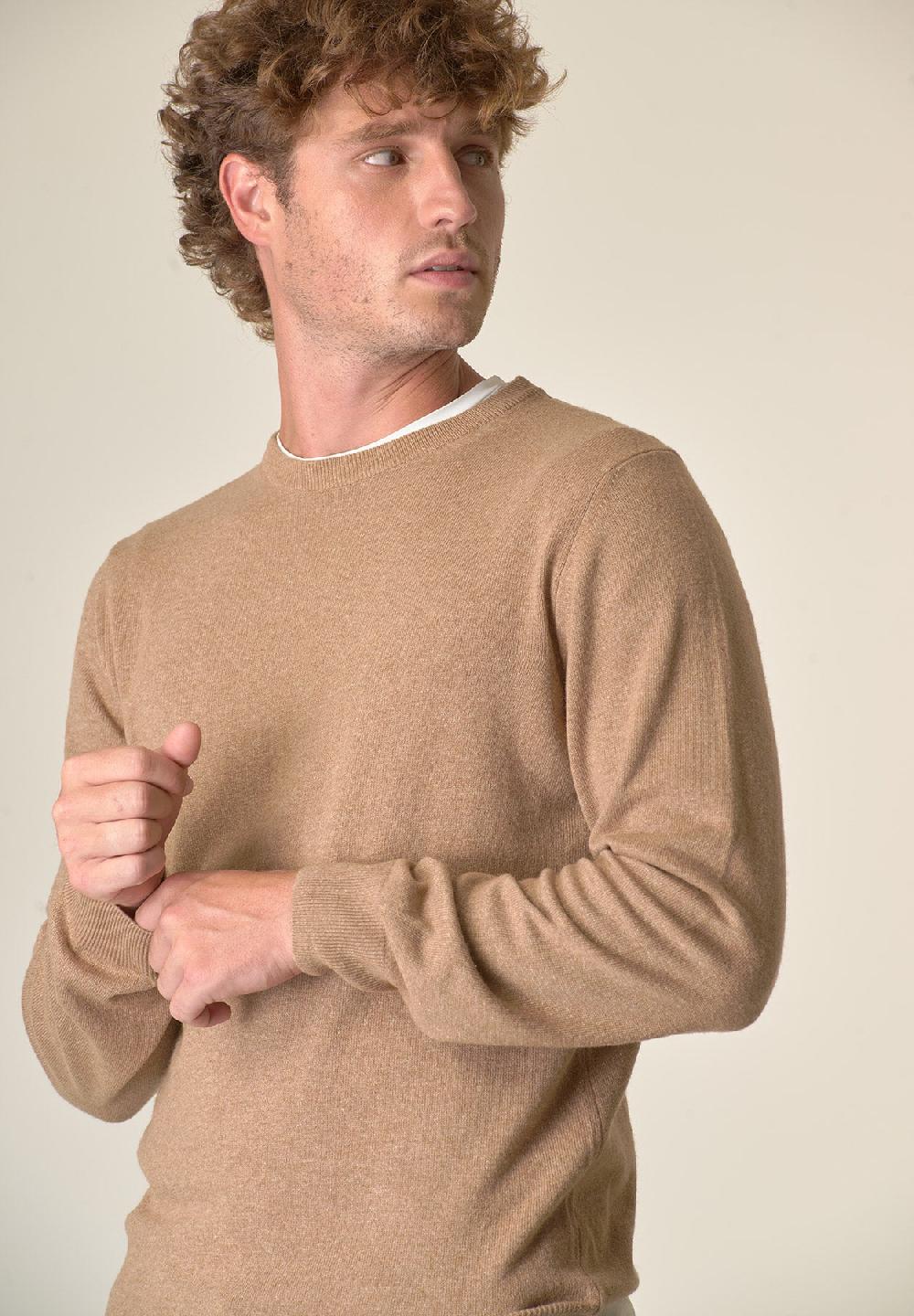 Angelico Girocollo cammello misto cashmere Sottocosto