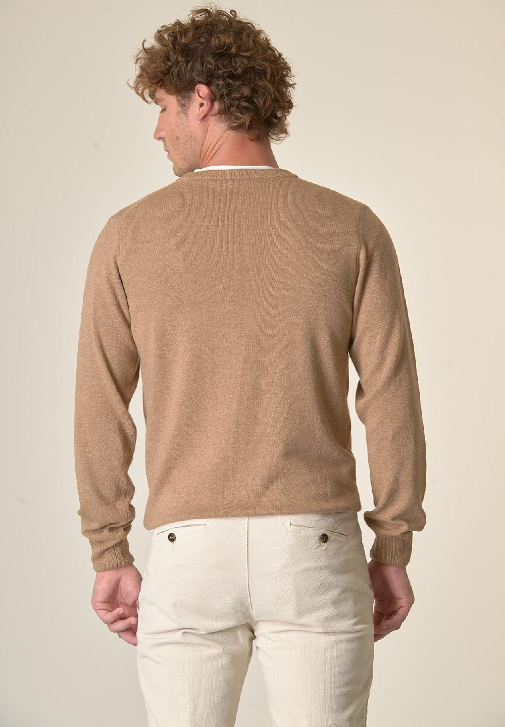 Angelico Girocollo cammello misto cashmere Sottocosto