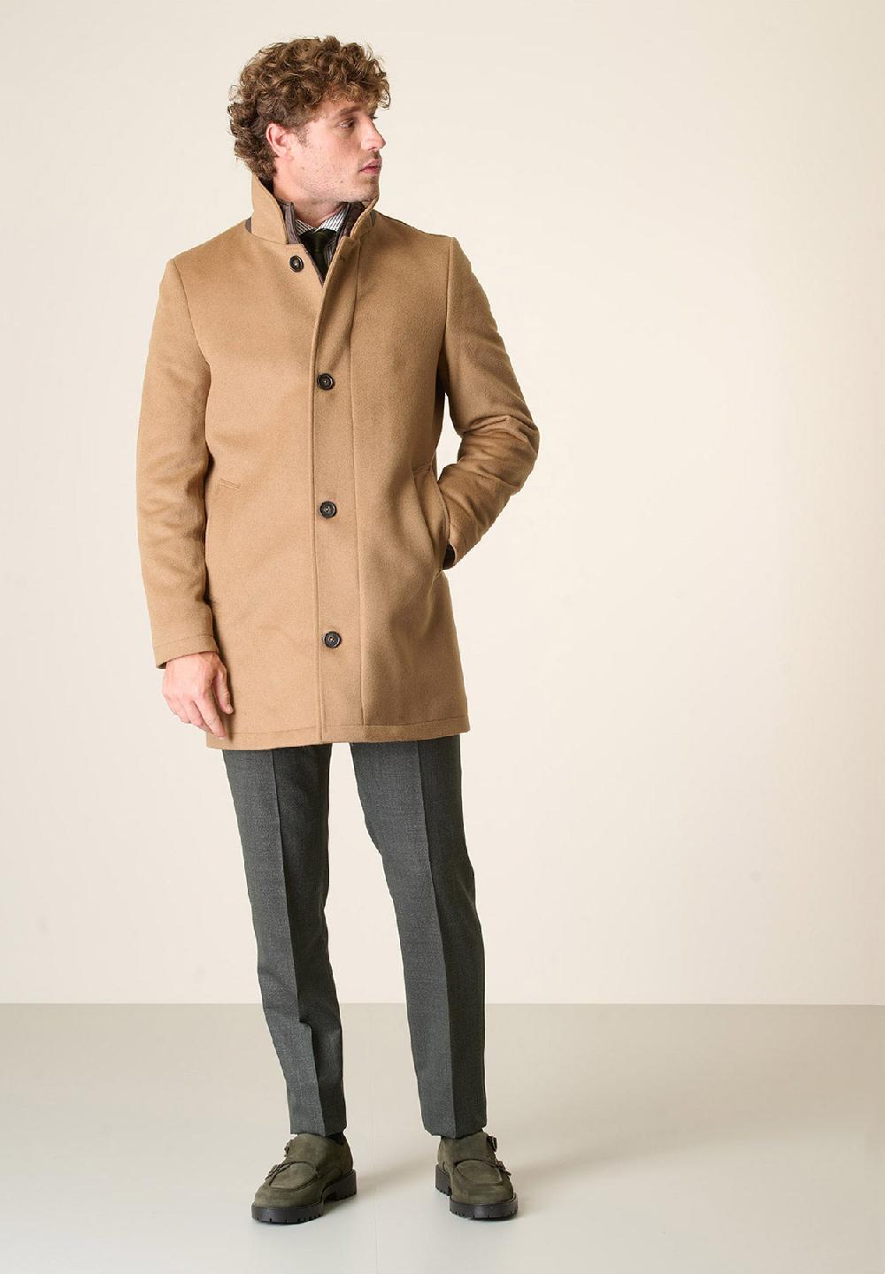 Angelico Cappotto cammello coreano pettorina staccabile Hotsell