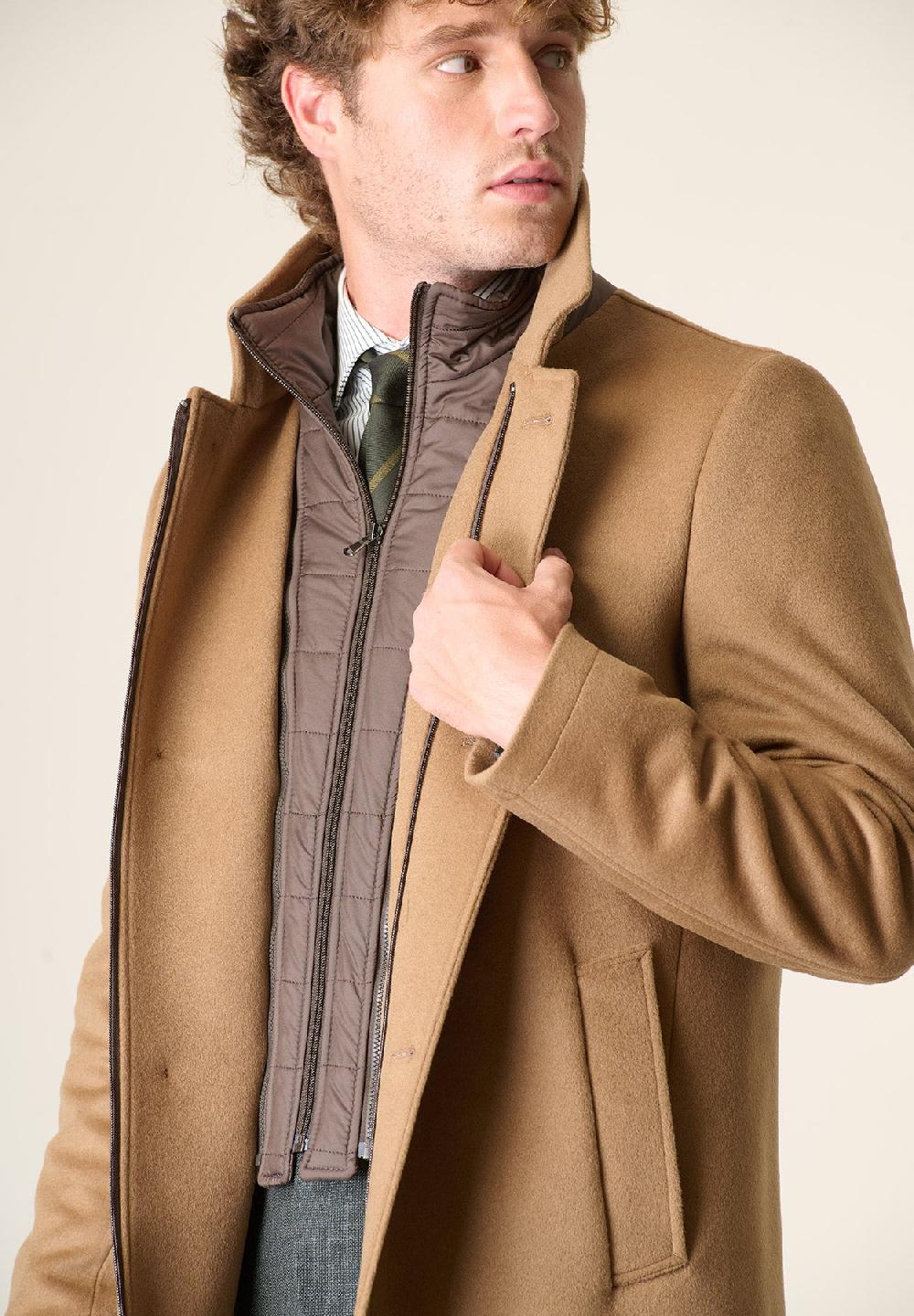 Angelico Cappotto cammello coreano pettorina staccabile Hotsell