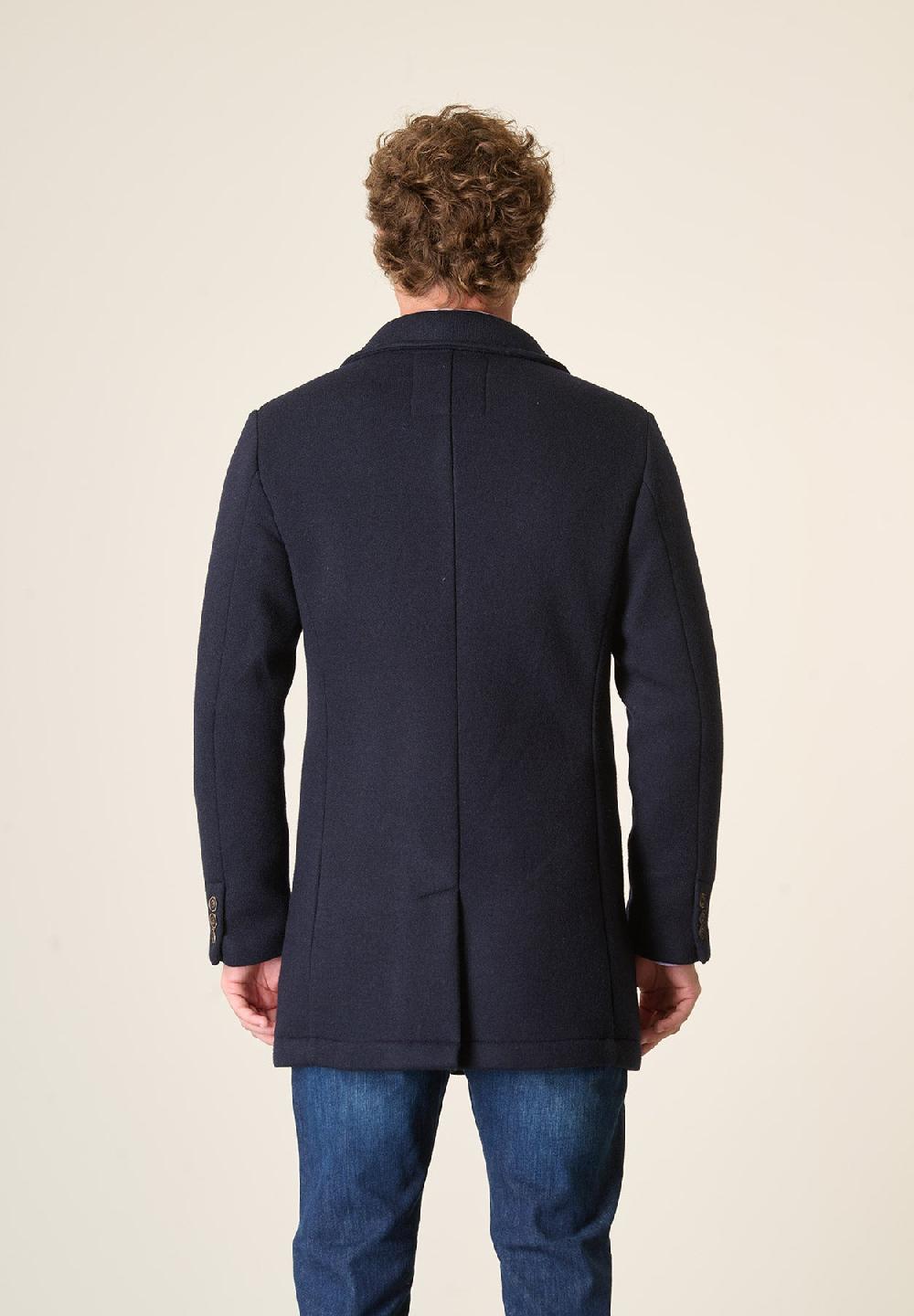 Angelico Cappotto blu sfoderato pettorina staccabile Italia