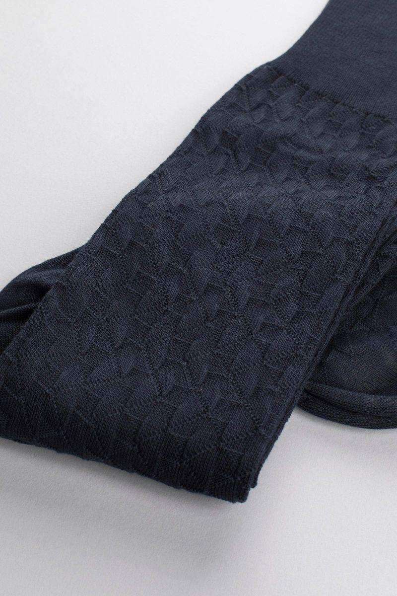 Angelico Calze blu jacquard losanghe Spedizione Gratuita