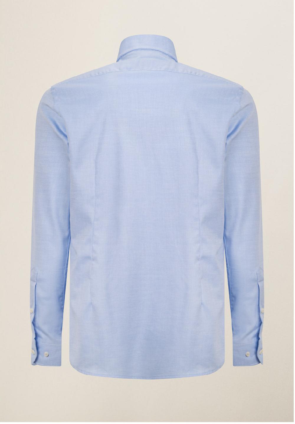 Angelico Camicia azzurra no-stiro cotone custom fit Acquista Ora
