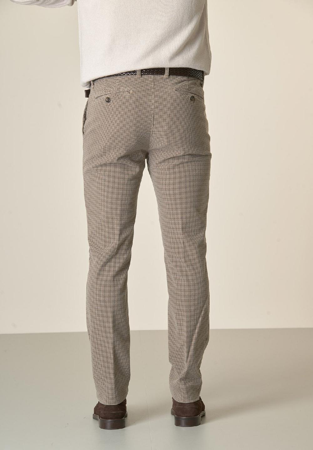 Angelico Pantalone fango fustagno Pied de Poule slim fit Vendita Economica