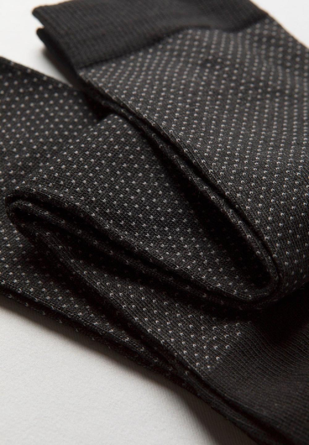 Angelico Calza nera jacquard pois grigi Novità