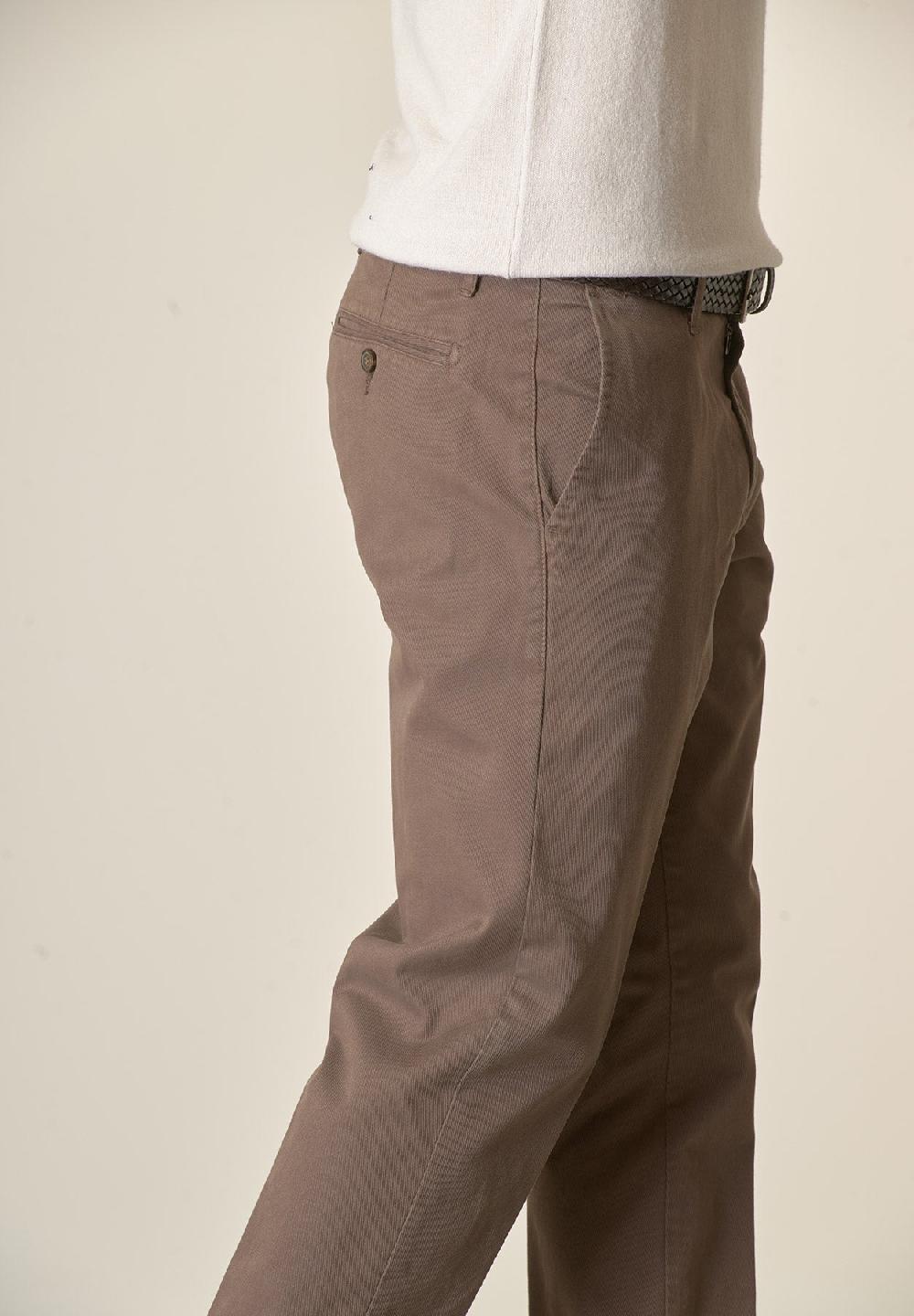 Angelico Pantalone fango tricotina cotone stretch regular fit In Vendita