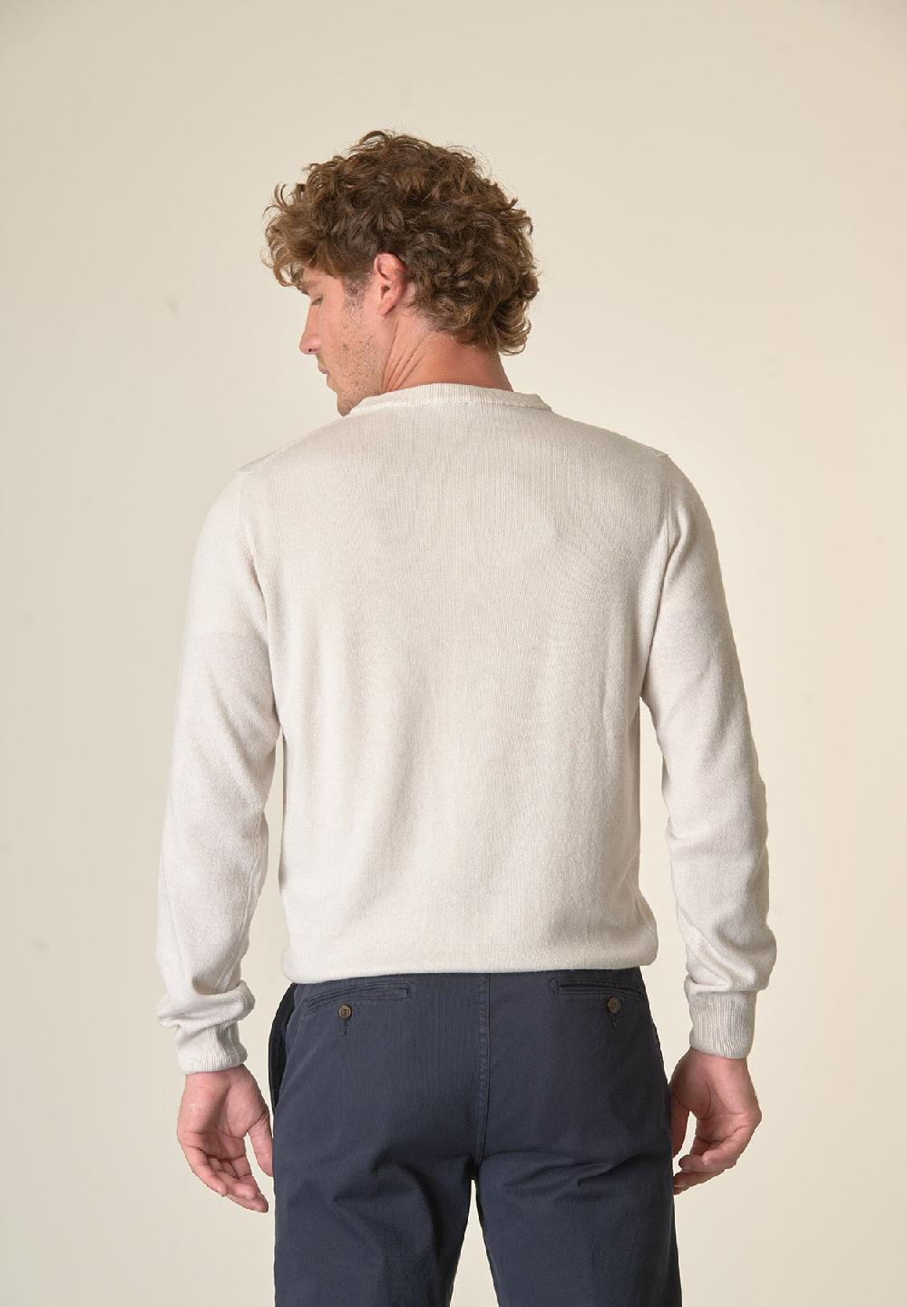 Angelico Girocollo grigio chiaro misto cashmere Offerta speciale