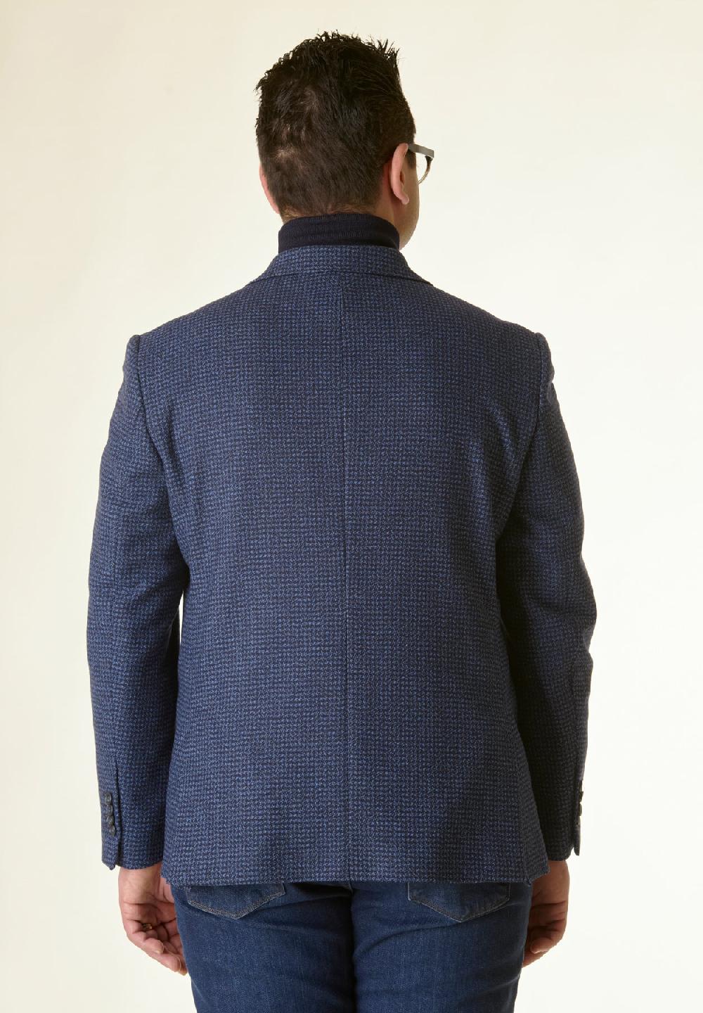 Angelico Giacca blu piedpul comfort fit corto Promozione