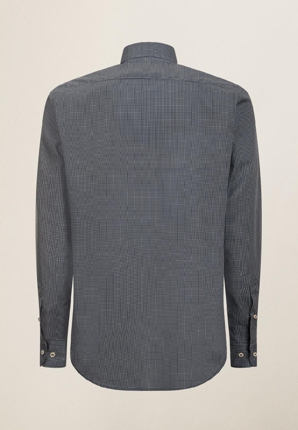 Angelico Camicia blu microdisegno cotone regular fit Nuovi prodotti