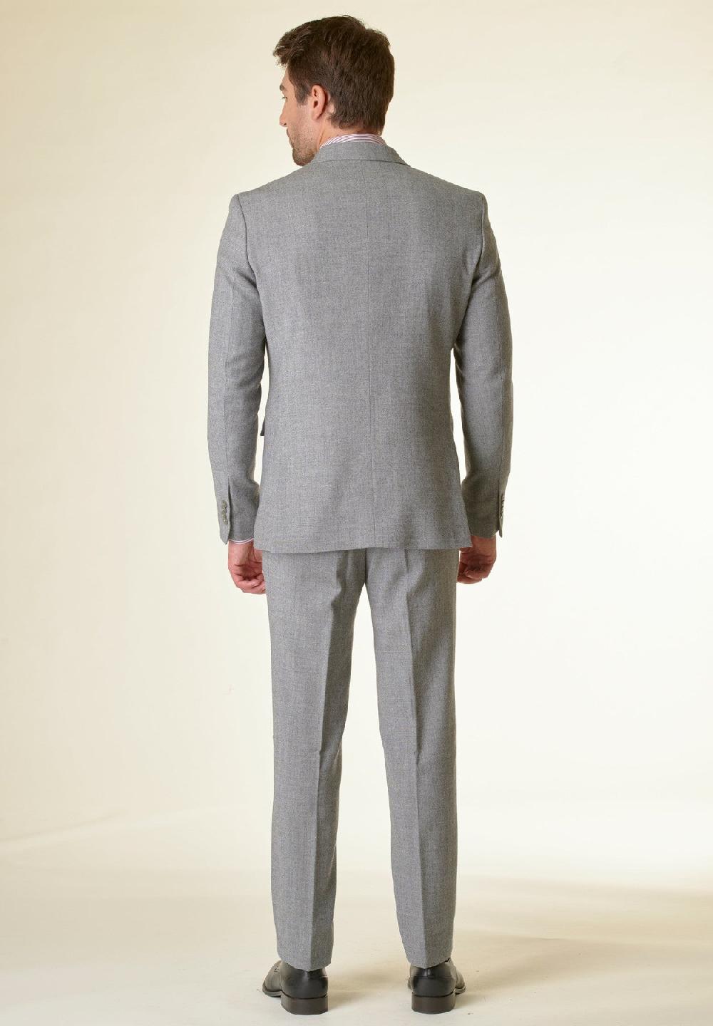 Angelico Abito grigio microdisegno lana stretch custom fit Online