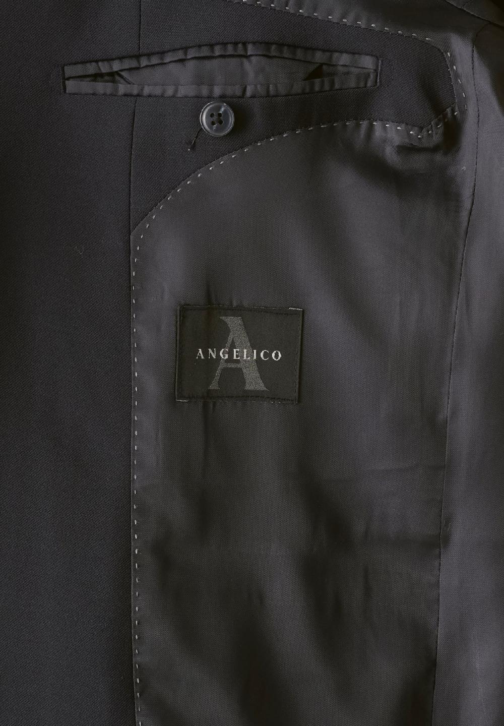 Angelico Abito blu scuro saglia di lana comfort fit corto Vendita Economica