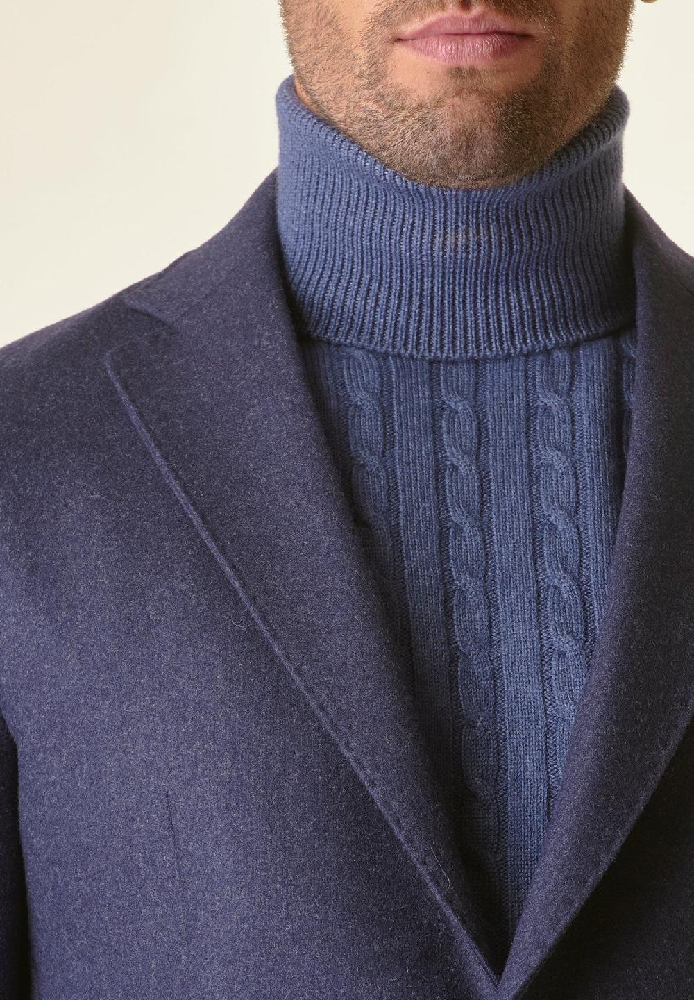 Angelico Giacca blu sfoderata lana-cashmere Custom I Più Venduti