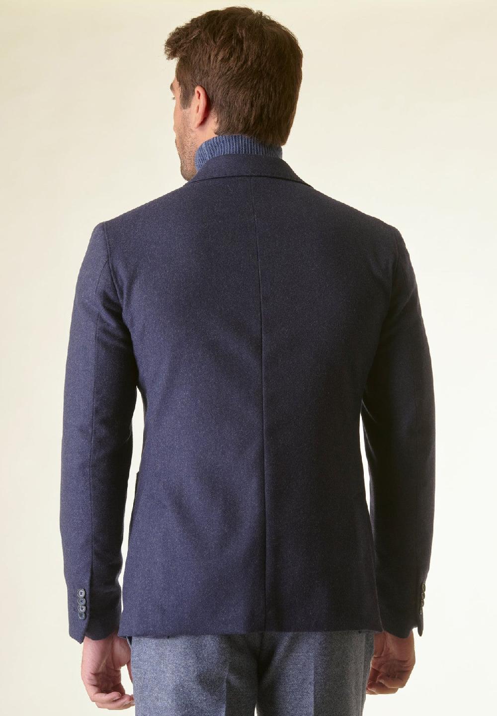 Angelico Giacca blu sfoderata lana-cashmere Custom I Più Venduti
