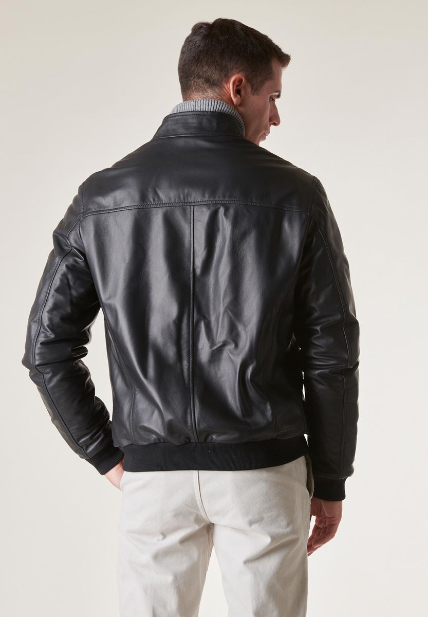 Angelico Bomber nero nappa Vendite Flash