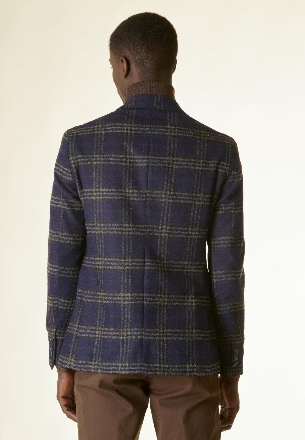 Angelico Giacca blu galles decostruita Moda