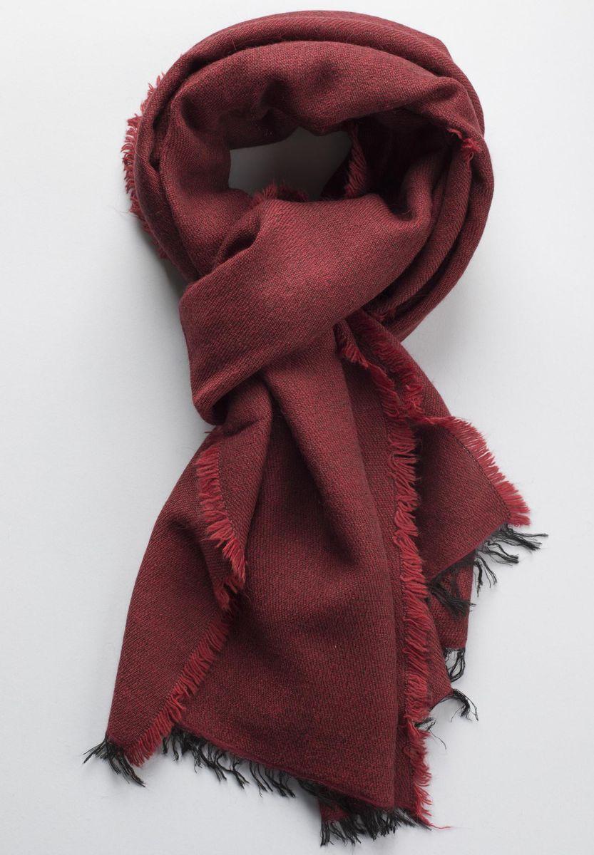 Angelico Sciarpa rosso scuro con frange nere Italy