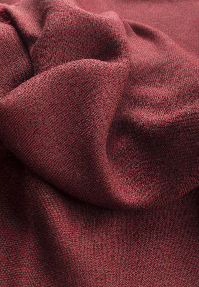 Angelico Sciarpa rosso scuro con frange nere Italy