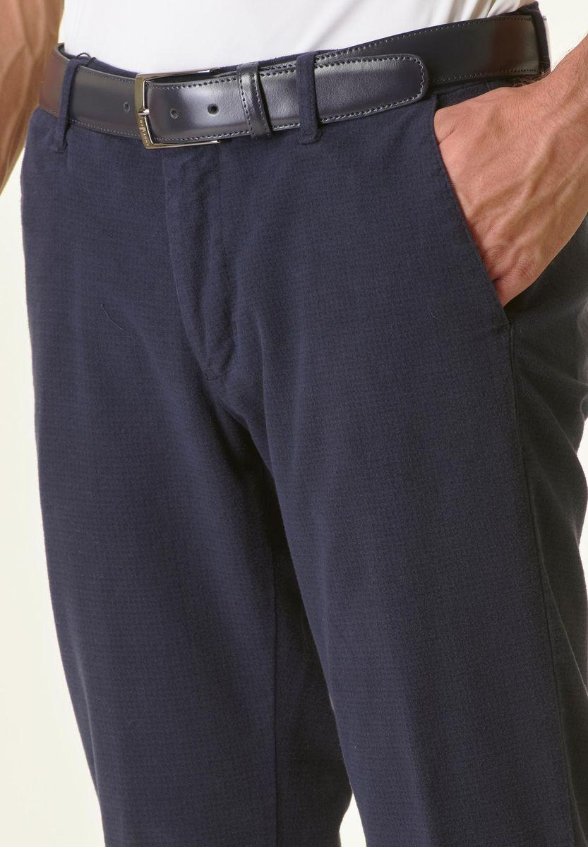 Angelico Pantalone blu pied poule fustagno slim Vendita