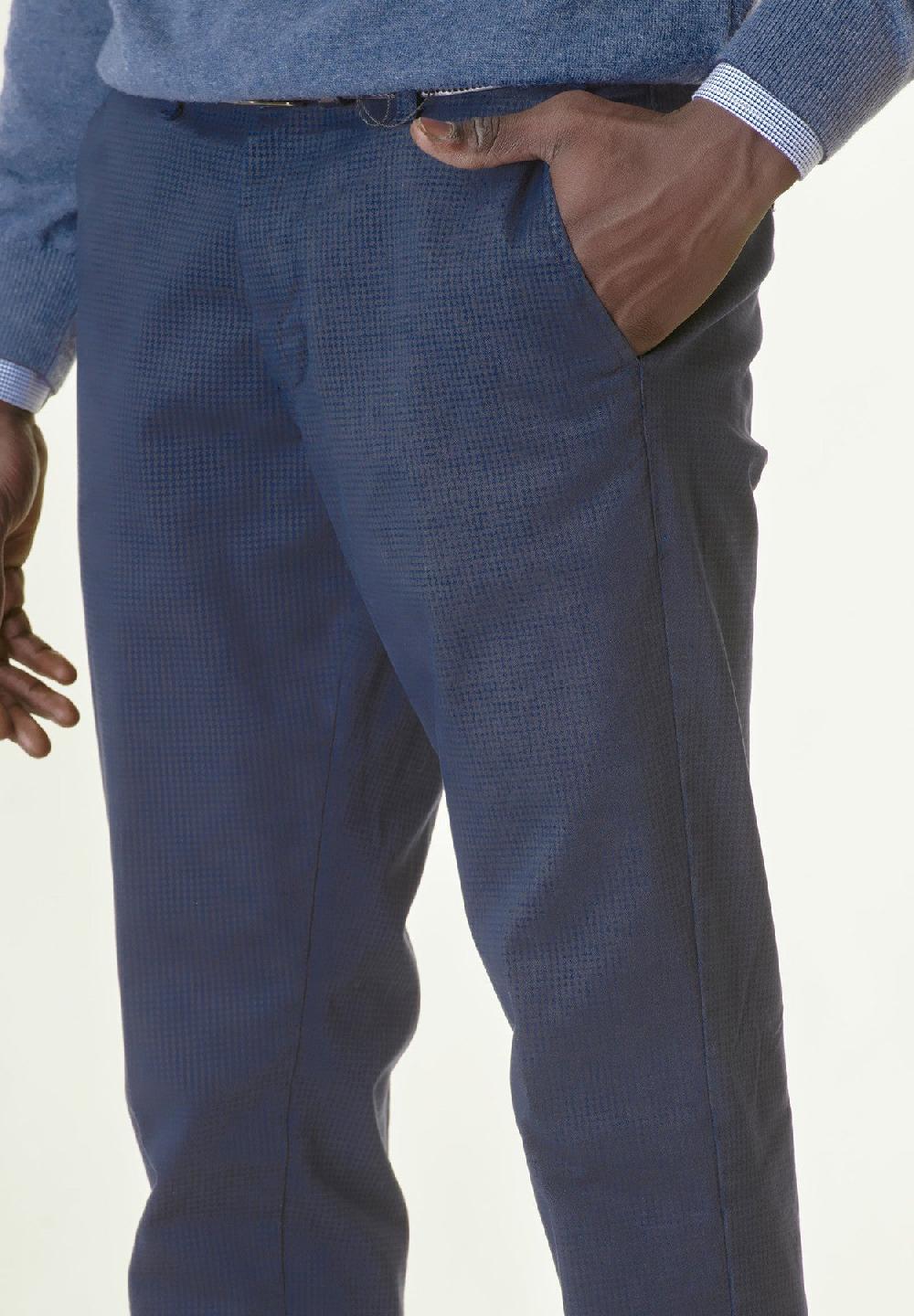 Angelico Pantalone blu piedpul regular Soddisfazione Garantita