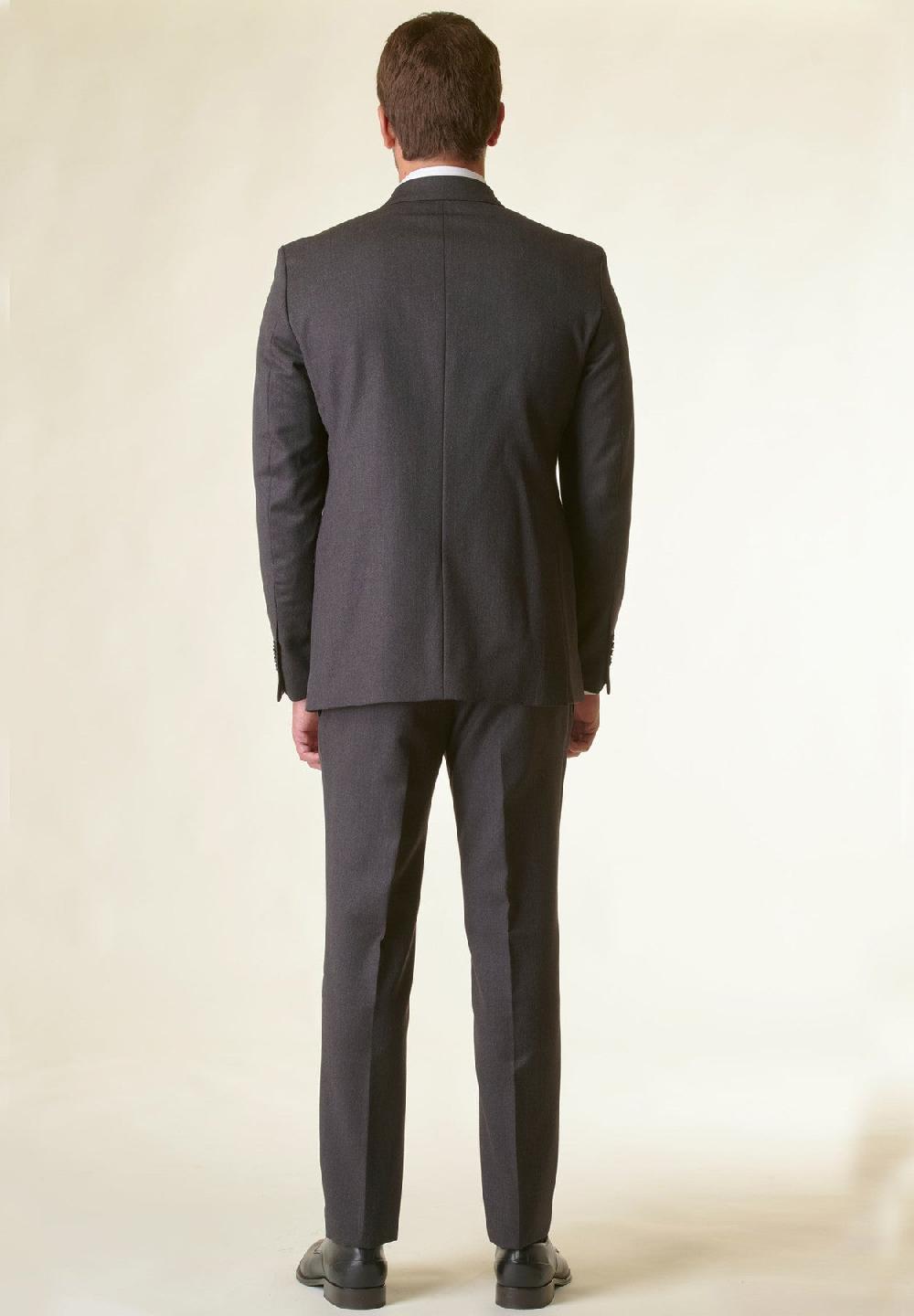 Angelico Abito antracite saglia di lana custom fit Negozi Online