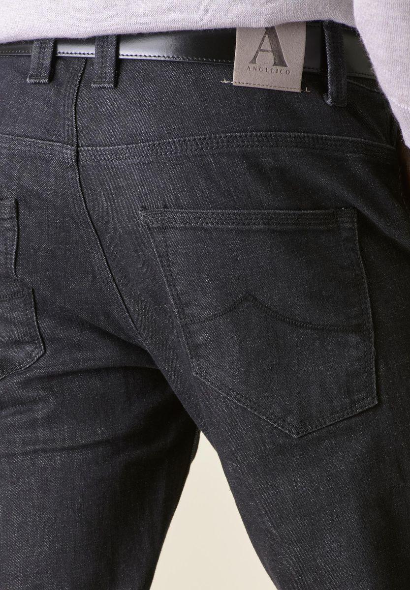 Angelico Jeans Nero 5tasche America risvolto fondo Custom Fino Al -60%