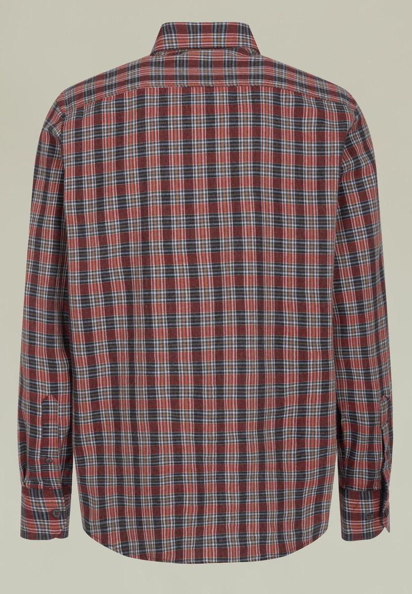 Angelico Camicia rossa quadretto flanellina BD regular fit Sottocosto