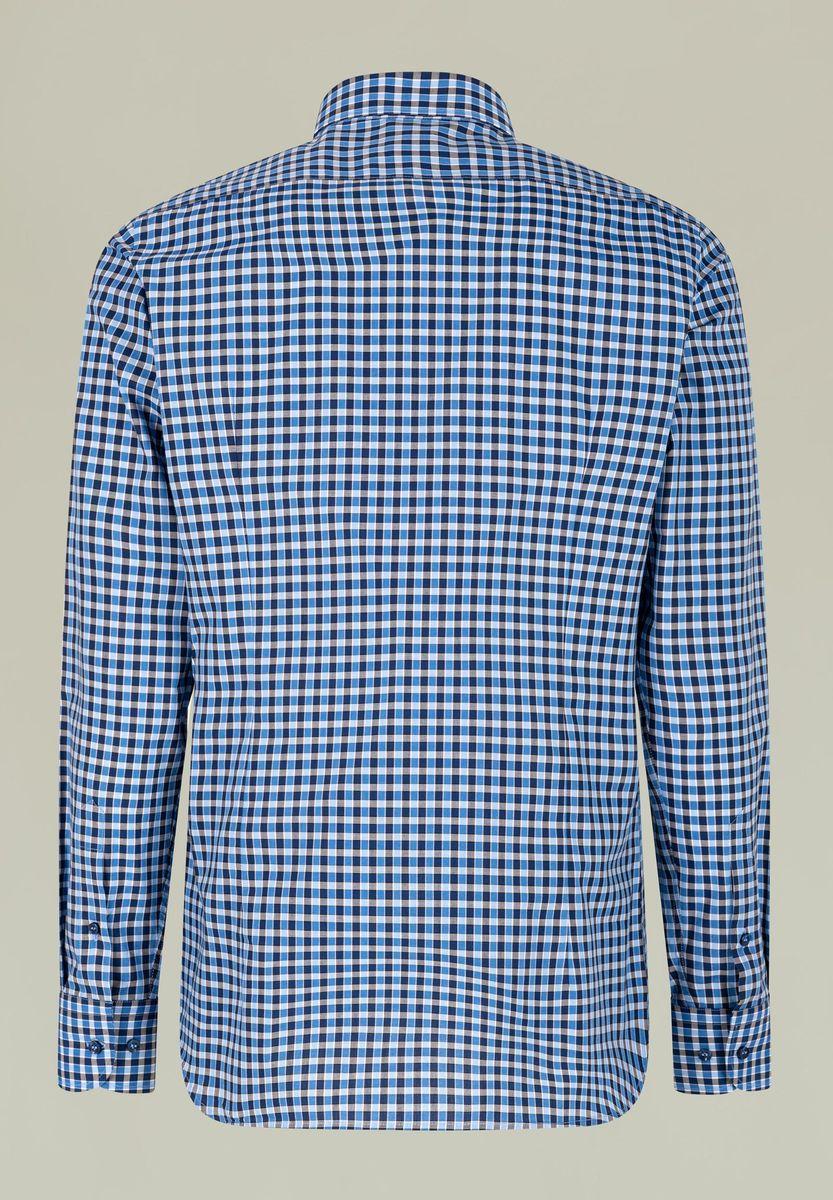 Angelico Camicia azzurro-blu quadretto BD slim Convenienza