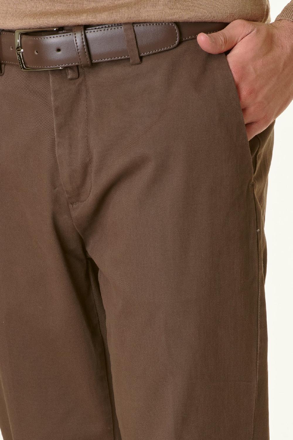 Angelico Pantalone moro twill stretch slim Sconto