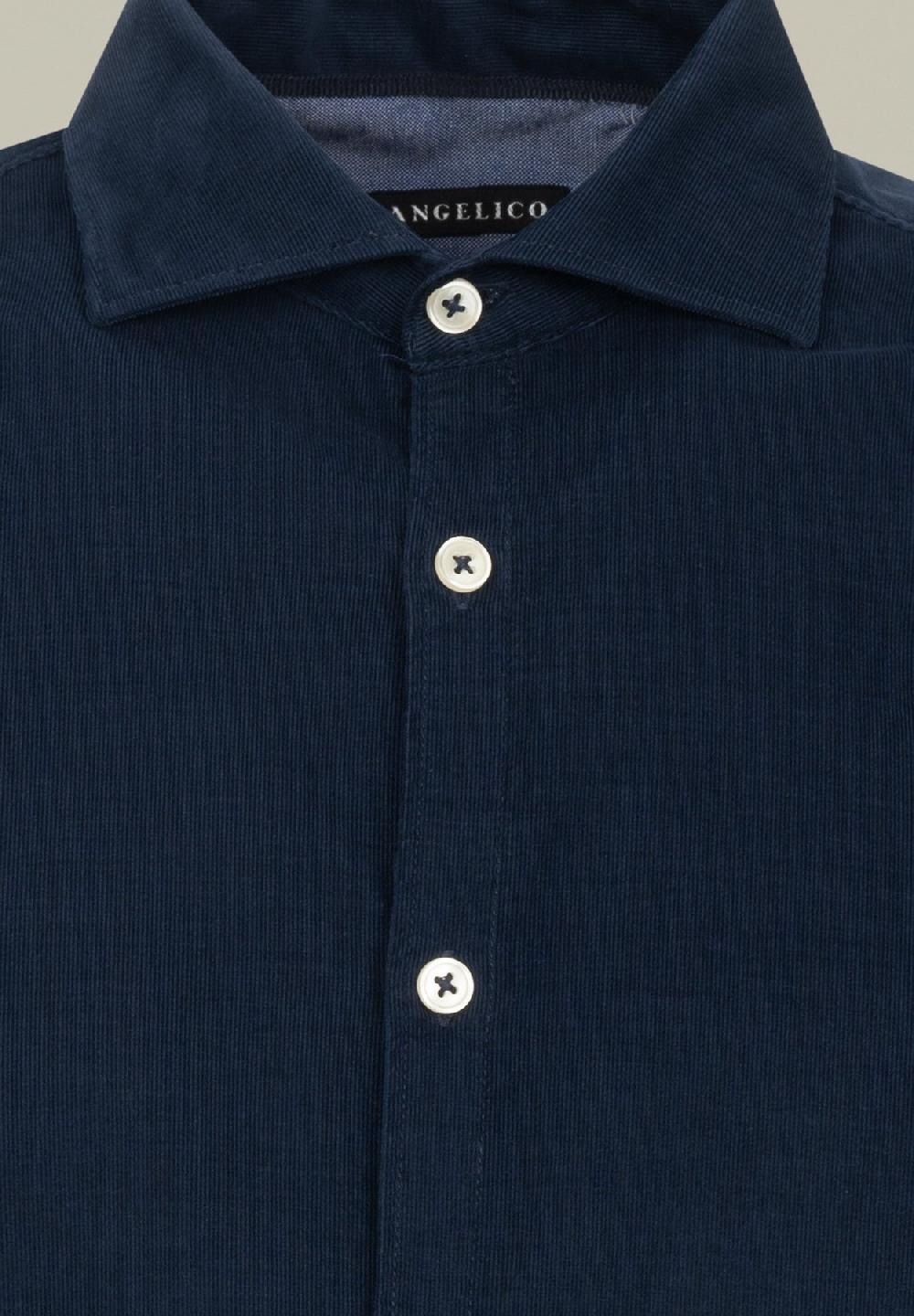 Angelico Camicia blu velluto In Vendita