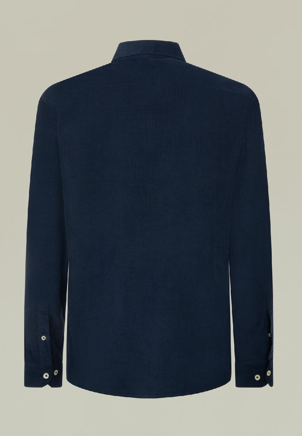 Angelico Camicia blu velluto In Vendita