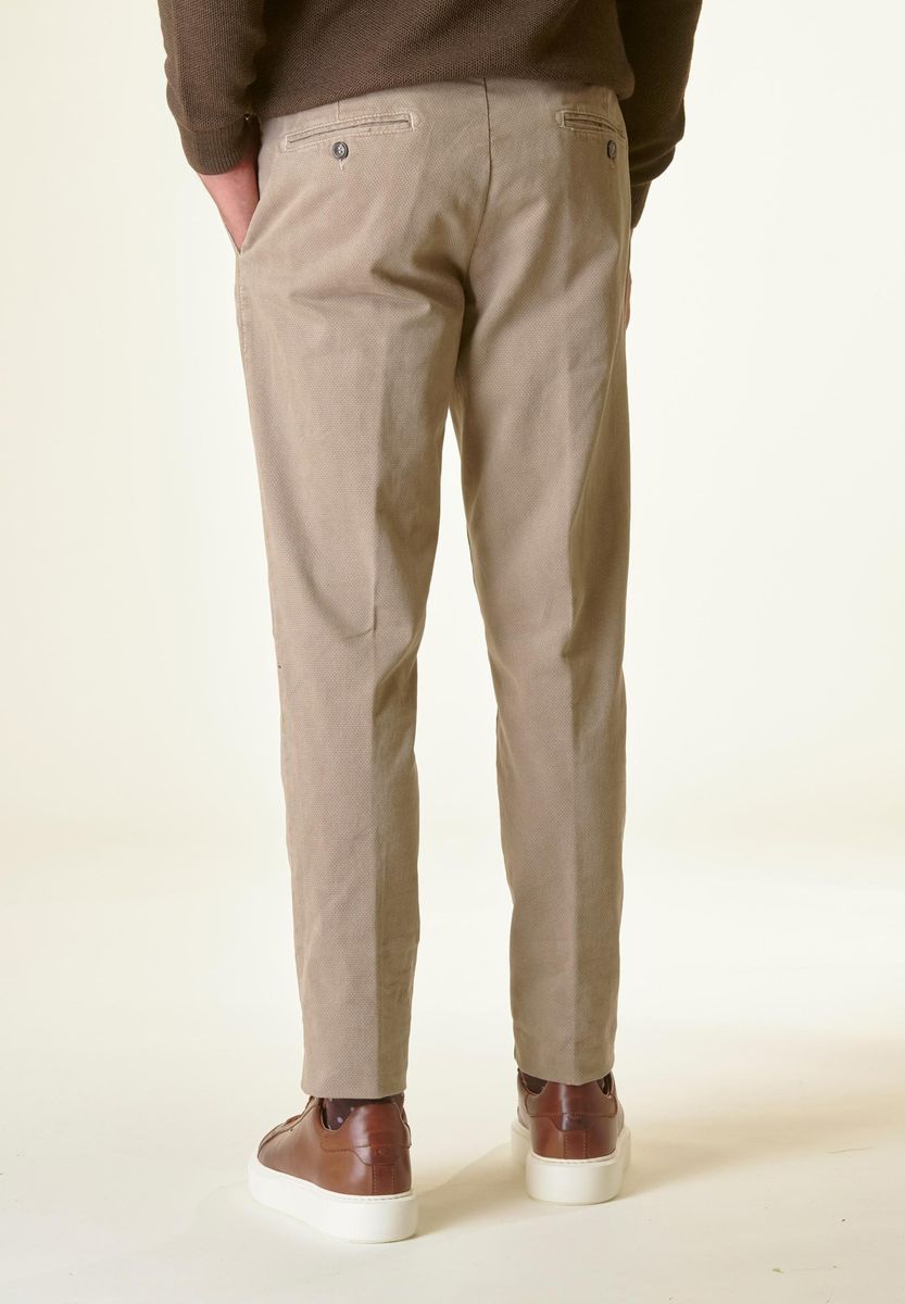 Angelico Pantalone mastice cotone micro-stampa regular Hotsell