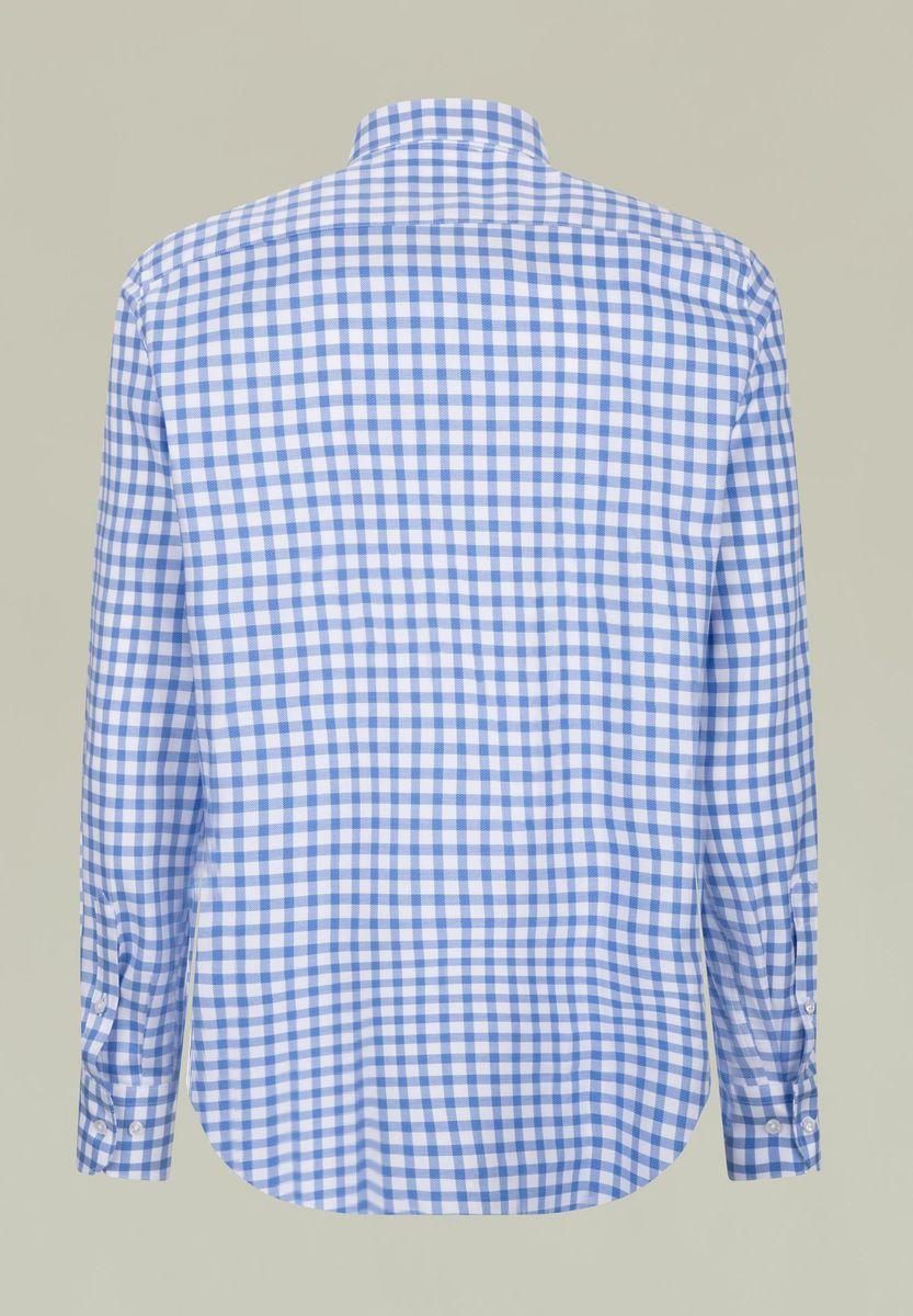 Angelico Camicia quadri azzurro-bianco BD regular fit Saldi Di Fabbrica