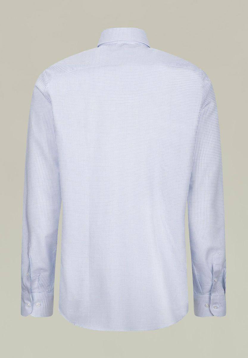 Angelico Camicia bianca quadrettino blu regular fit Vendite Flash