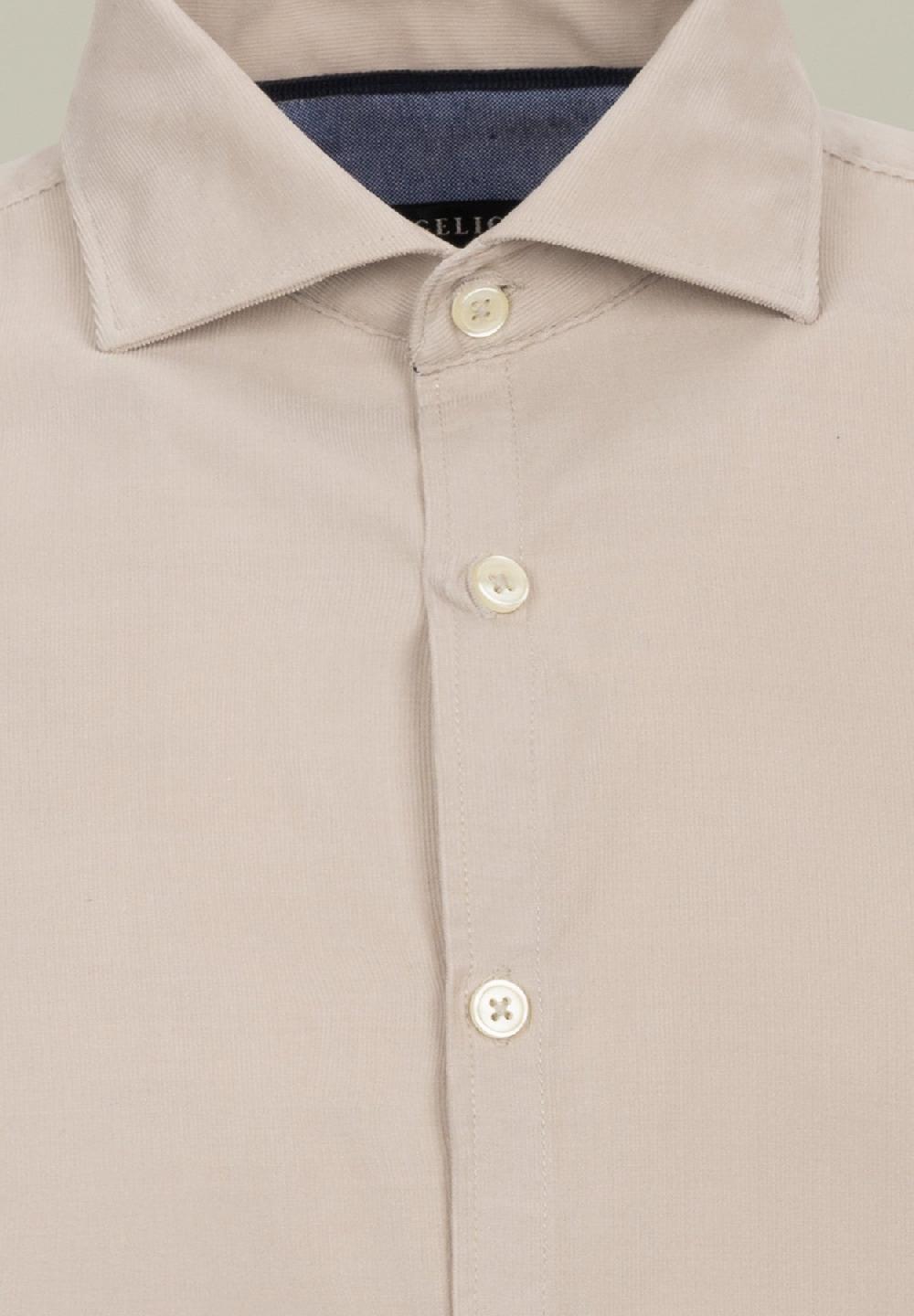 Angelico Camicia beige velluto Nuova