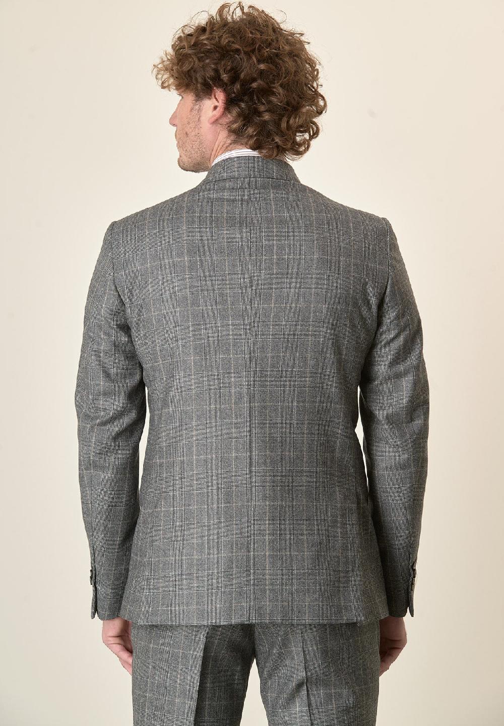 Angelico Abito grigio Principe di Galles lana vergine custom fit Vendita