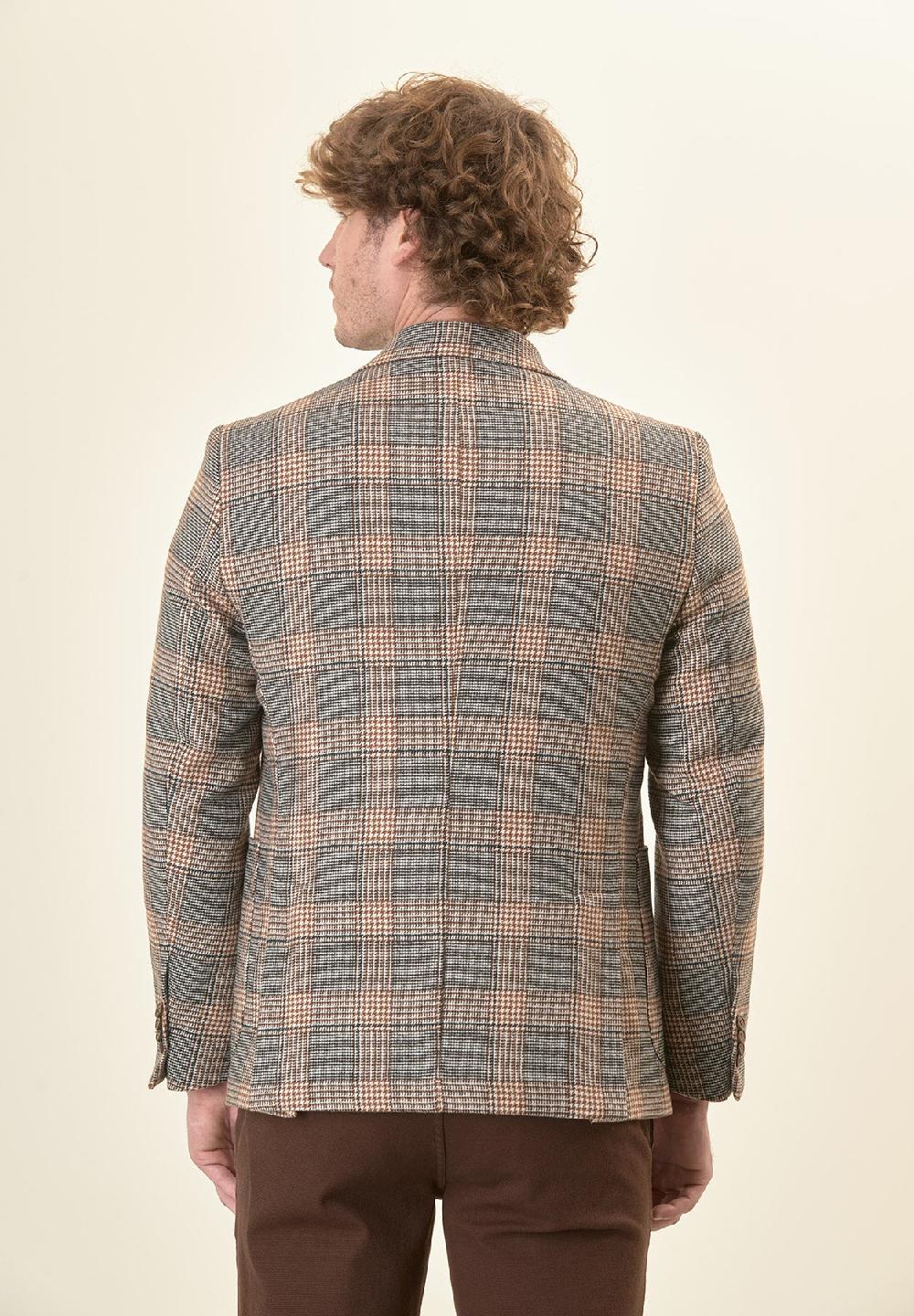 Angelico Giacca grigia Galles misto lana decostruita custom fit Negozi Online
