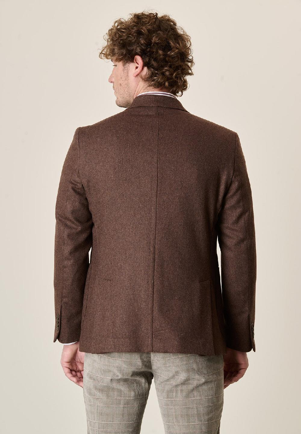 Angelico Giacca marrone misto lana decostruita custom fit Promozione Limitata