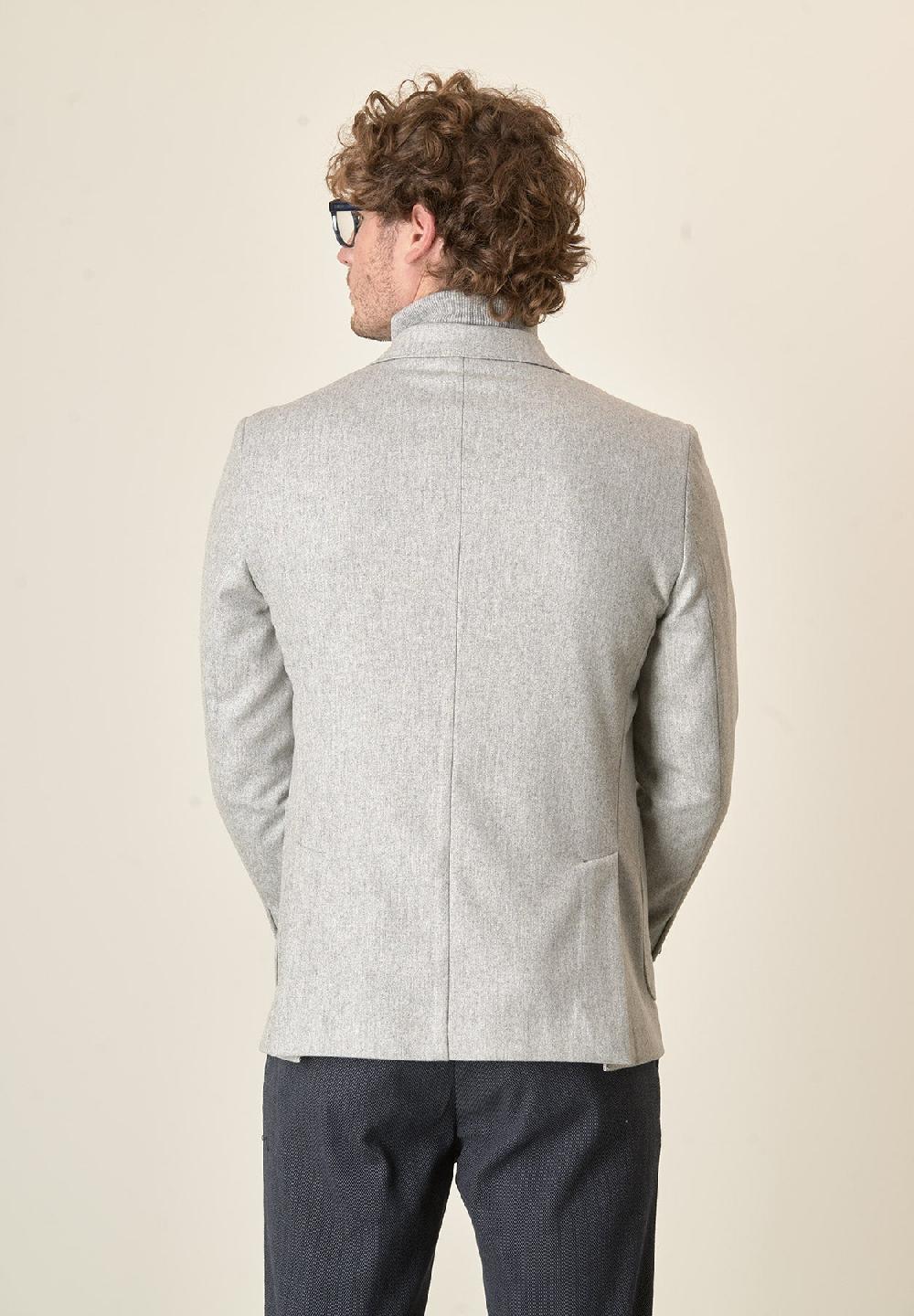 Angelico Giacca grigio chiaro misto lana decostruita custom fit Fino Al -60%