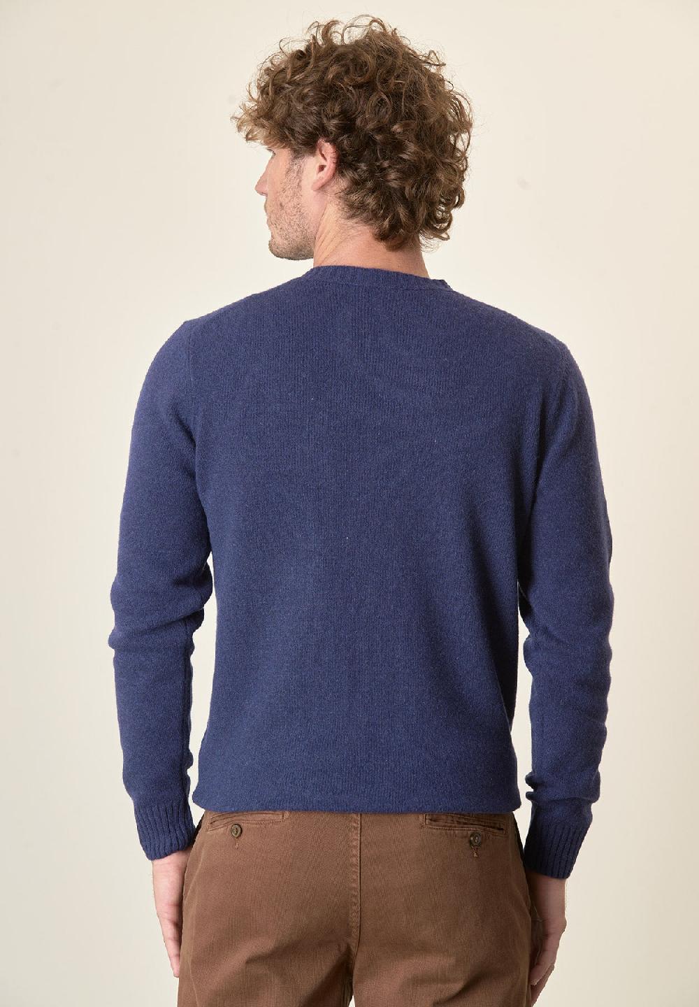 Angelico Girocollo bluette puro cashmere Sconto