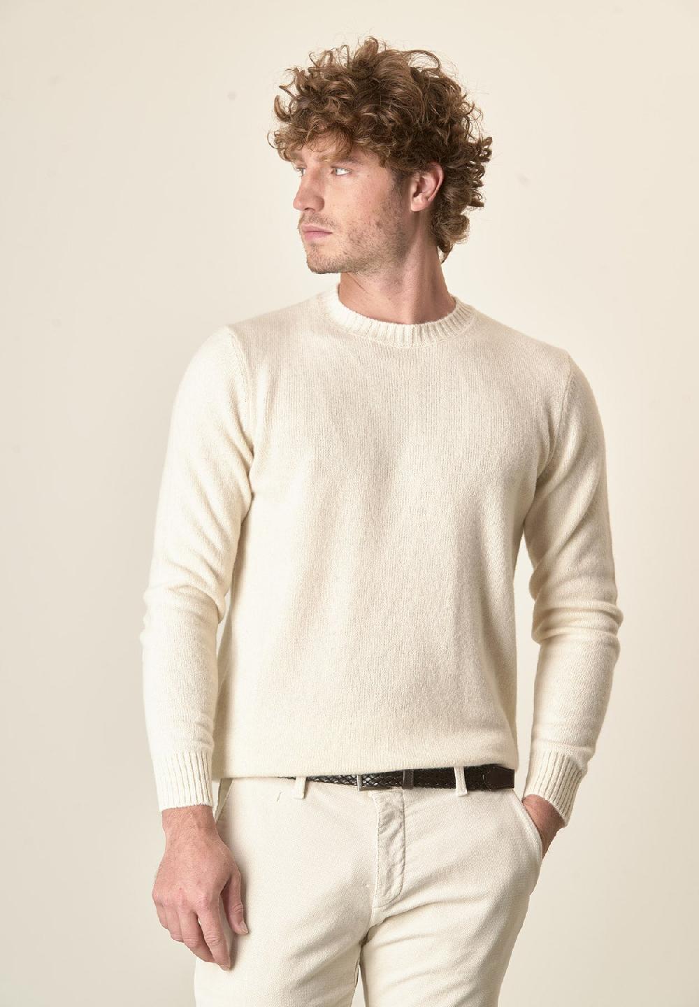 Angelico Girocollo panna puro cashmere Online