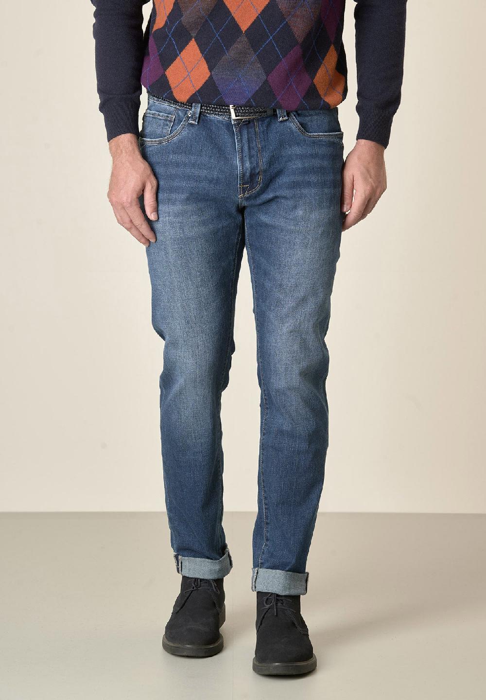 Angelico Jeans medio 5 Tasche cotone stretch slim fit Offerte