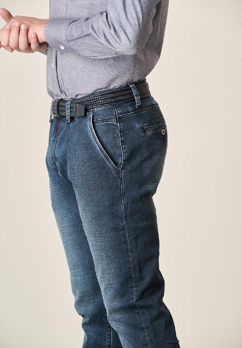 Angelico Jeans scuro cotone stretch tasche america slim fit Hotsell