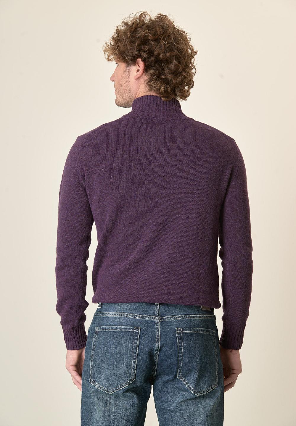 Angelico Lupetto viola misto lana Vendita Economica