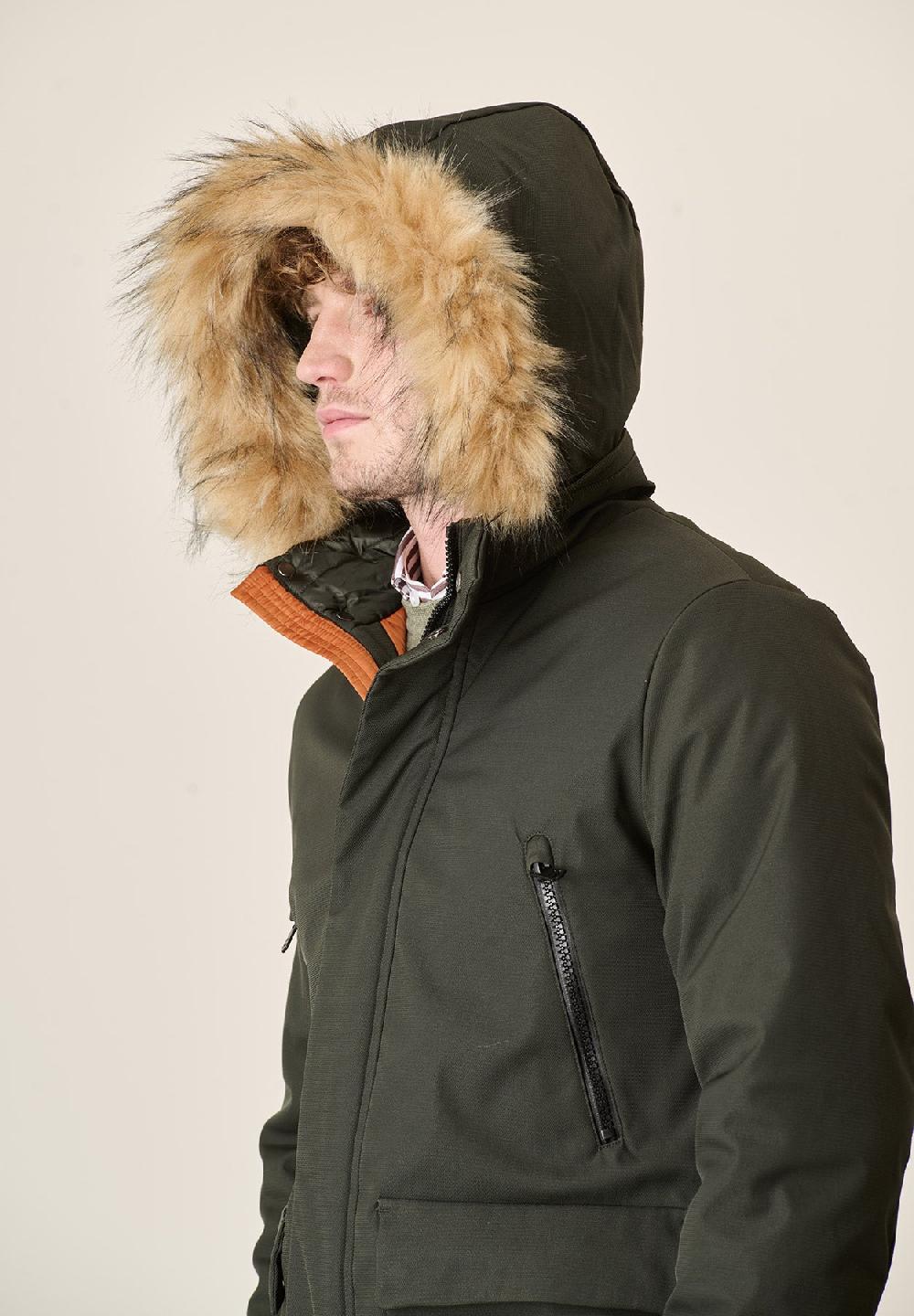 Angelico Parka verde pelliccia staccabile Lightning offer